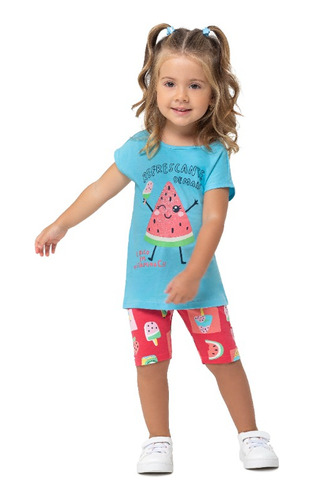 Conjunto Infantil Menina Camiseta/shorts - Malwee Kids