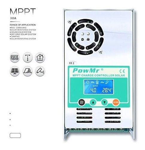 Powmr 60amp 48v 36v 24v 12v Auto Mppt Regulador De Carga Sol