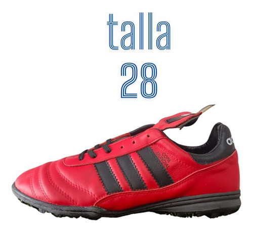 Tenis Suela Turf Mod. Copa En Piel  Rojo Talla 28