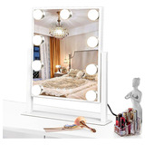 Espejo Maquillaje Tocador Hollywood Mirror 9 Led Usb 3 Modos