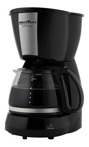 Cafeteira Cp15 Inox 15 Cafezinhos Preto Britânia 220v