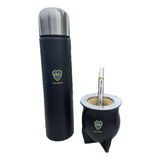 Mate Camionero+termo 1lt Boca Juniors + Bombilla Acerogratis