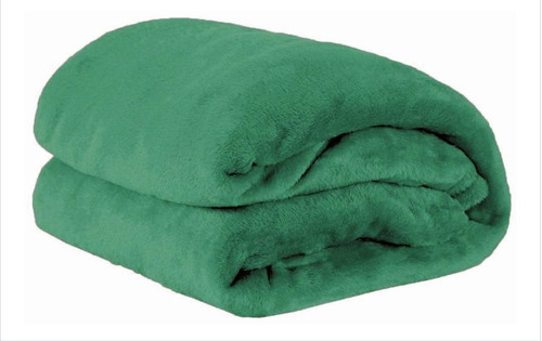 Manta Soft Cobertor Microfibra Casal Anti Alérgica Quentinha Cor Verde Esmeralda