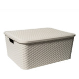 Caja Organizadora Simil  Rattan Grande  Xl Pack X 4 Oferta