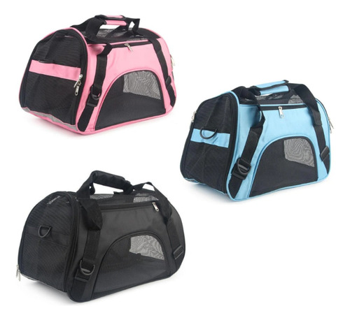 Bolsa Pet Portátil Cães E Gatos Transporte Viagem 53x26x36cm