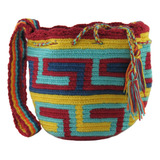 Mochila Wayuu Pequeña Colores Fuertes