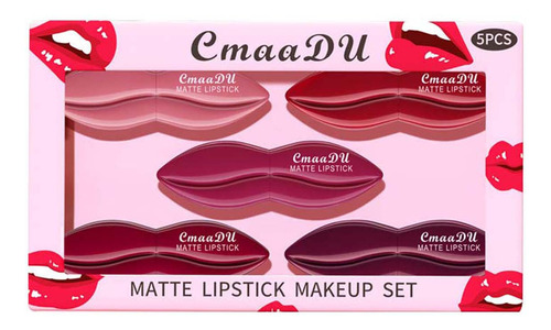 Lápiz Labial 3d Matte Red Lip Love Lipstick Special Lip Shap