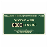 Placa De Sinalização Lotação Máxima M2