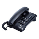 Telefone Com Fio Fixo Preto Plano Resistente Intelbras 