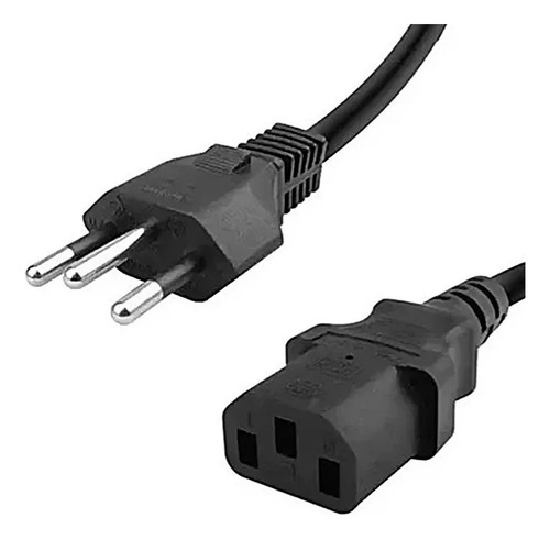 2 X Cabo De Força Tripolar Ac Pc 3x0,75mm Plug 10 Ampères 