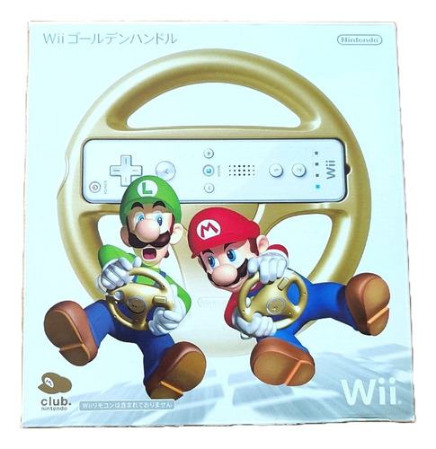 Volante Nintendo Wii Gold Dourado Mario Kart Original Japão 