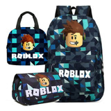 Roblox - Mochila Escolar Infantil+estojo De Lápis+lancheira