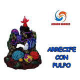 Adorno De Resina Arrecife Con Pulpo #154