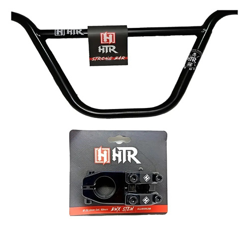 Manubrio Y Potencia Htr Bmx 22.2mm Acero (negro)