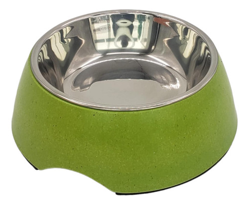 Plato Mascota Verde 14*6cm