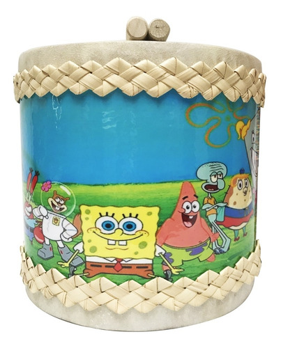 Instrumento Musical Tambor Personalizado Bob Esponja