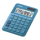 Calculadora Compacta Casio De Mesa C/ Visor Amplo 12 Dígitos Cor Azul