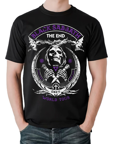 Camiseta Black Sabbath The End Tour Banda Rock Riffs