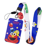 Lanyard Elmo Plaza Sesamo+ Portacredencial Colgante