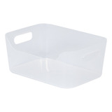 Caja De Organización Transparente Pack De 8 Color Blanco