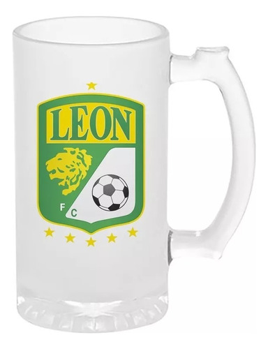 León Fc Liga Mexicana Tarro Cervecero 16oz 