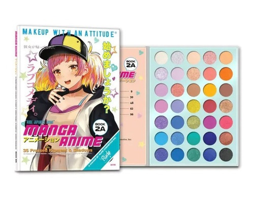 Paleta De 35 Sombras Manga Anime Book 2 A Rude Cosmetics 