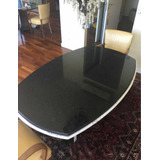 Mesa Comedor Marmol Negro Y Carrara Blanco 8 Personas