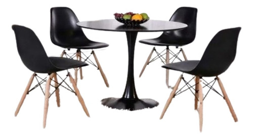 Comedor Modelo Tulip/eames, Conjunto Mesa + Sillas