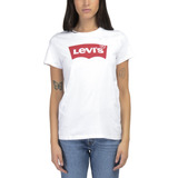 Polera Mujer Lisa Con Logo Batwing Blanco Levis 17369-0468