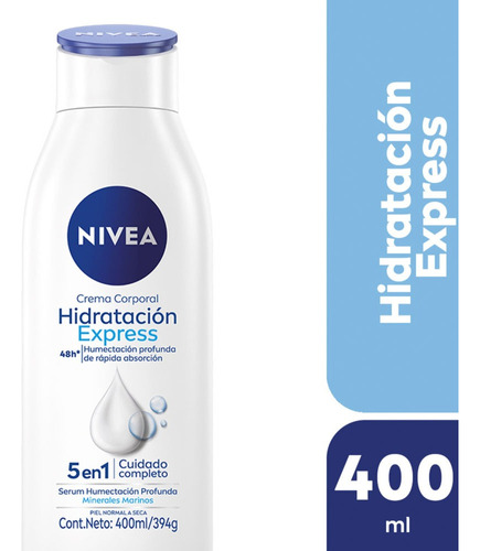  Crema Corporal Nivea Hidratación Express 5 En 1 400ml