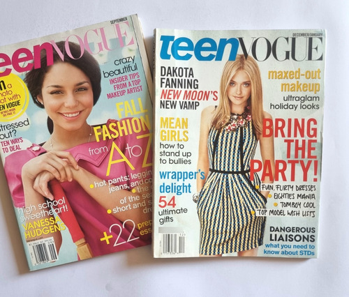 Revista Teen Vogue Norteamérica Pack De 2 Moda Cine Música 3