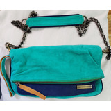 Cartera Sobre Cuero De Cabra Paula Cahen Danvers  Verde Azul