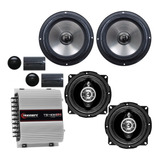 Amplificador Taramps 400 Ts 400x4 + 4 Alto Falantes Jbl Som