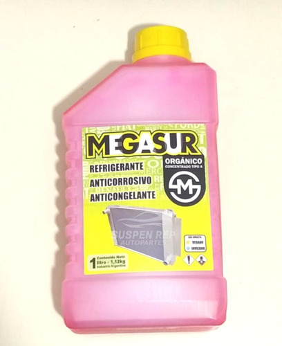 Refrigerante Anticongelante Anticorrosivo X3 Unid. 1 Lt Rosa