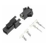 Conector Macho Hembra Jst 2.54 C/traba 2 Pin Pack 5 - 2gtech