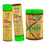 Kit Novex Óleo De Coco Shampoo+condicionador+creme 400g