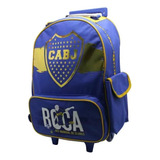 Mochila Escolar Con Carrito Boca Juniors Cresko 18 