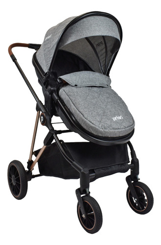 Coche Bebe Moises Ana Priori Color Gris Chasis Negro