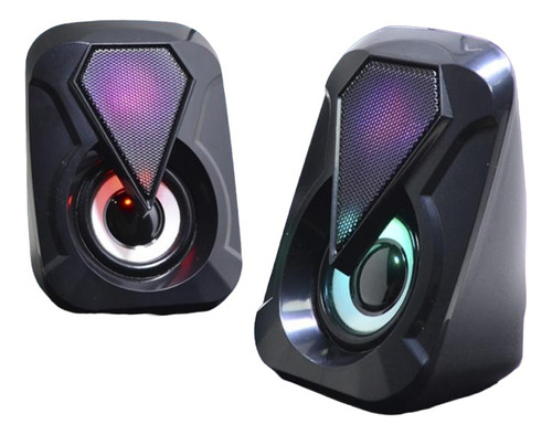 Parlantes Led Rgb Multimedia Para Pc Gamer Speaker E-1053