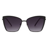 Sojos Cateye Sj - Gafas De Sol Para Mujer, Montura De Metal. Color Negro/gradiente
