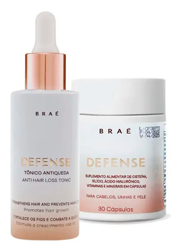 Braé Defense Antiqueda Tônico 60ml + Suplemento Alimentar