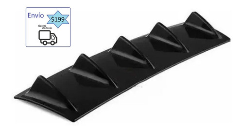 Difusor Trasero Universal 5 Aletas Auto Spoiler Bumper Facia