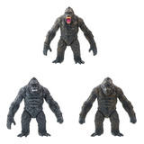 3pcs King Kon Chimpancé Muñeco Figuras De Juguete De Acción