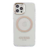 Protector Guess Outline Magsafe Oro Para iPhone 12 Pro/12