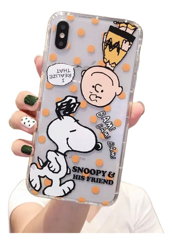 Carcasa Importada Snoopy Para iPhone De Silicona