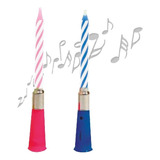 Vela Musical De 12cm Varios Colores Velita De Cumpleaños Color Rosa