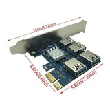 Tarjeta Interna Pci Express 1x Con 4 Puertos Usb 3.0 Mineria