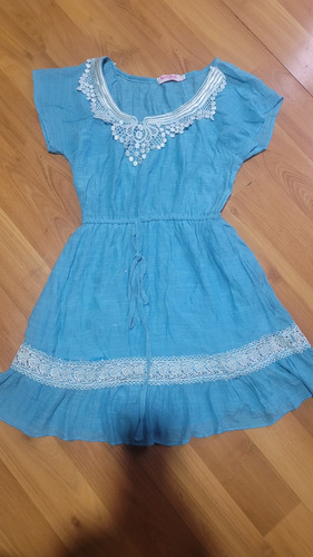 Vestido Turquesa Playero Talle L