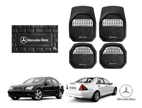 Tapetes Charola 3d Logo Mercedes Benz C200 C230 2001 A 2006