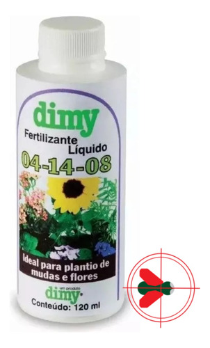 Fertilizante Líquido 04-14-08 Mudas E Flores Dimy 120ml
